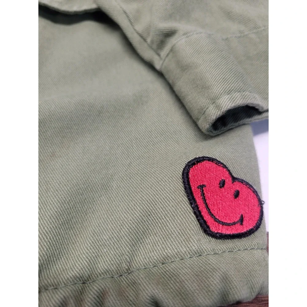 Zara‎ Girls Military Shacket 11-12 Troublemaker Patch Edgy Streetwear